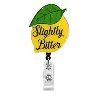 Bitter Lemon Badge Reel | Handmade ID Holder | Nurse Teacher Therapist Gift NWT